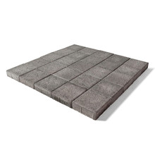 Тротуарная плитка Лувр, Гранит серый, h=60 мм