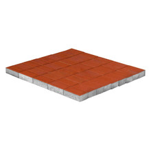 Тротуарная плитка Прямоугольник, Красный, h=60 мм